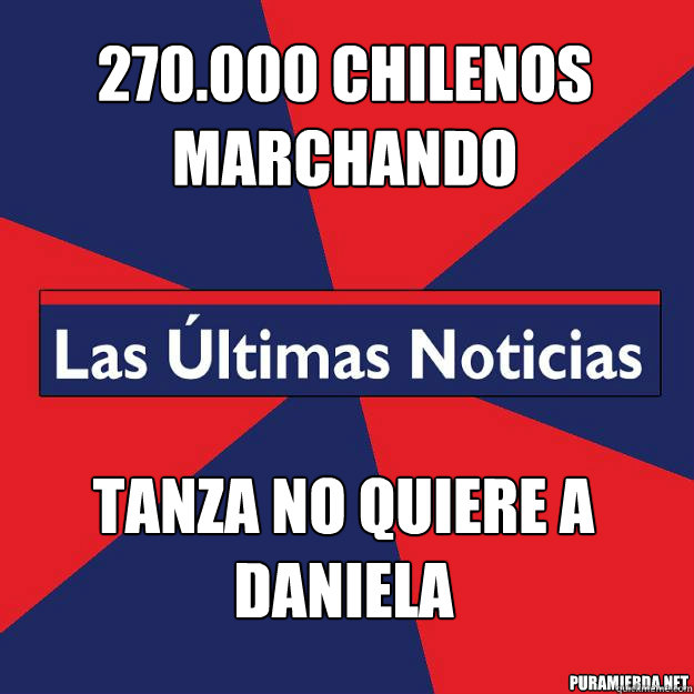 270.000 CHILENOS MARCHANDO TANZA NO QUIERE A DANIELA  