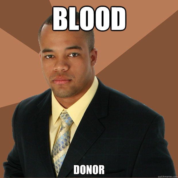 BLOOD donor  Successful Black Man