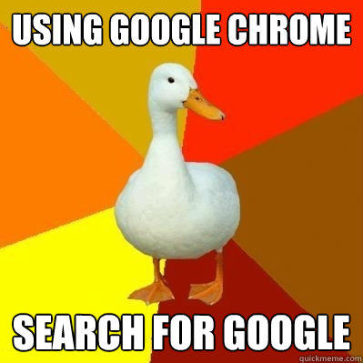 using Google Chrome search for google  