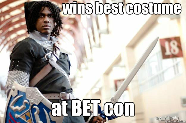 wins best costume at BET con  Scumbag Dark Link