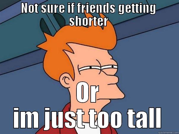 NOT SURE IF FRIENDS GETTING SHORTER OR IM JUST TOO TALL Futurama Fry