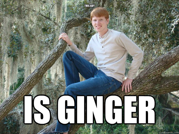 this guy is ginger  