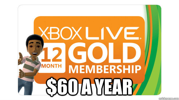 $60 a year  Xbox