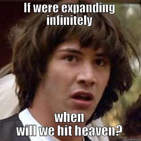 Ken Ham question - IF WERE EXPANDING INFINITELY WHEN WILL WE HIT HEAVEN? conspiracy keanu