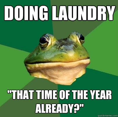 Doing laundry 