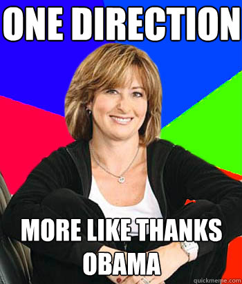 One Direction More like Thanks Obama  Sheltering Suburban Mom