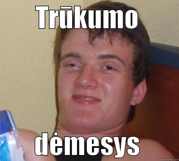 TRŪKUMO DĖMESYS 10 Guy