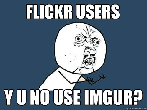 flickr users y u no use imgur?  Y U No