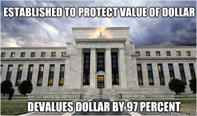 Established to protect value of dollar Devalues Dollar by 97 percent  Enabler Federal Reserve