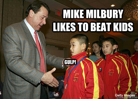 Mike Milbury likes to beat kids gulp!  Mike Milbury is a douche