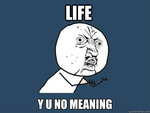 LIFE Y U NO MEANING  Y U No