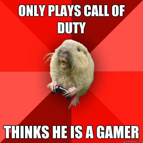 Only plays call of duty Thinks he is a gamer  Gaming Gopher