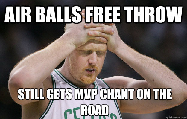 air balls free throw still gets mvp chant on the road  