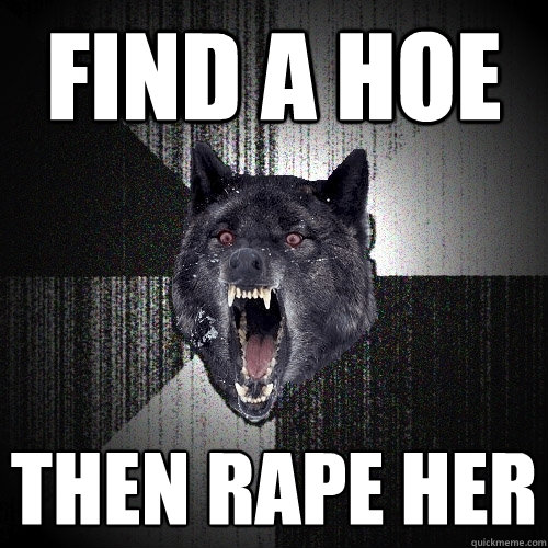 find a hoe then rape her   Insanity Wolf