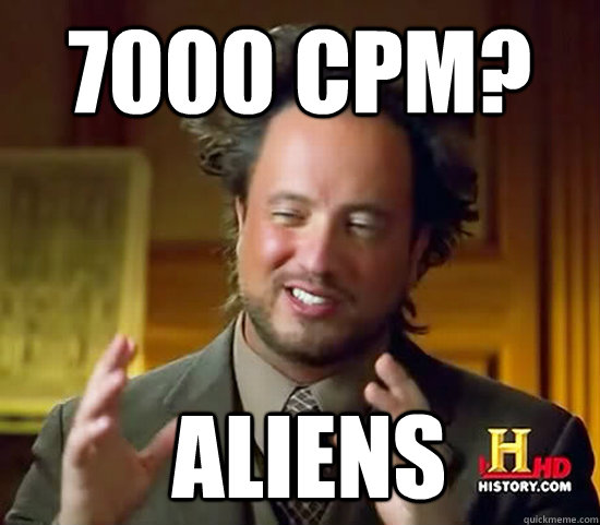 7000 CPM?  Aliens  Ancient Aliens