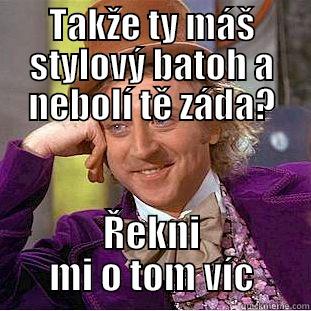 TAKŽE TY MÁŠ STYLOVÝ BATOH A NEBOLÍ TĚ ZÁDA? ŘEKNI MI O TOM VÍC Creepy Wonka