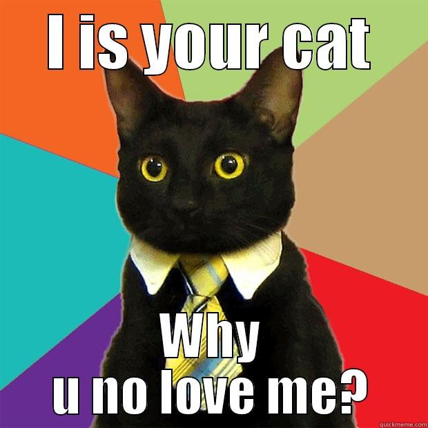 I IS YOUR CAT WHY U NO LOVE ME? Business Cat