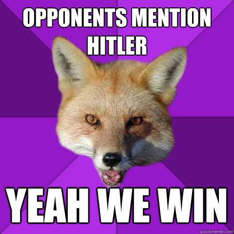 Opponents Mention Hitler Yeah we win  Forensics Fox