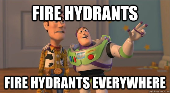 fire hydrants fire hydrants everywhere  Toy Story Everywhere