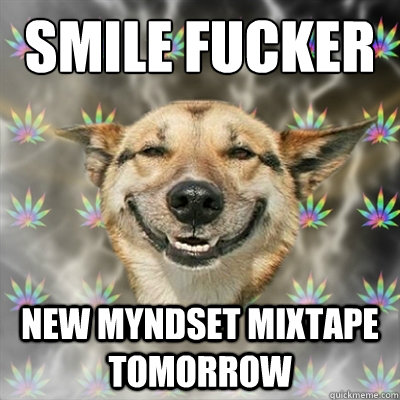 smile fucker  new myndset mixtape tomorrow  Stoner Dog