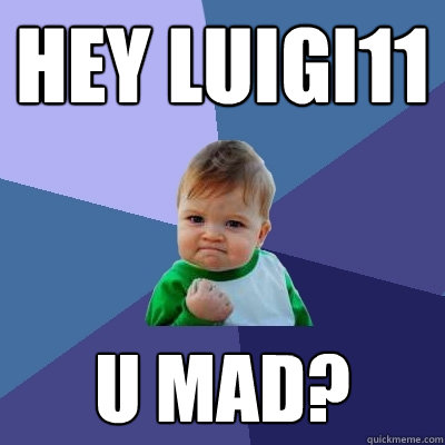 Hey LUIGI11 U MAD? - Hey LUIGI11 U MAD?  Success Kid