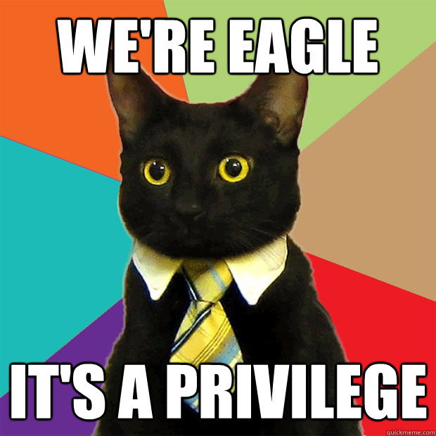 We're eagle It's a Privilege  Business Cat