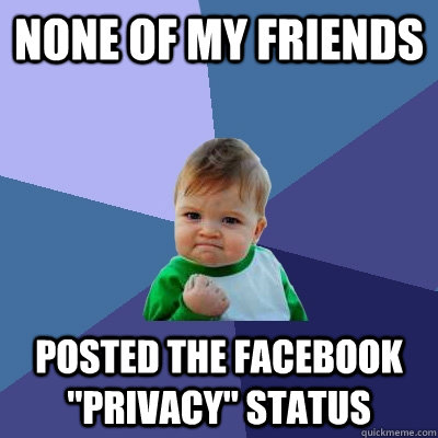 None of my friends Posted the facebook 