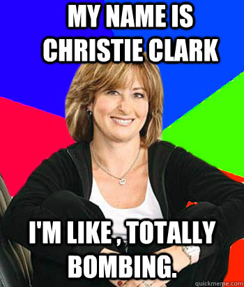 My name is Christie Clark I'm like , totally bombing.  Sheltering Suburban Mom