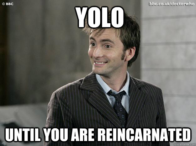 YOLO Until you are reincarnated  Doctor Who