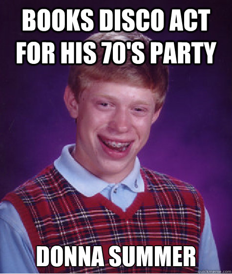 books disco act for his 70's party donna summer  - books disco act for his 70's party donna summer   Misc