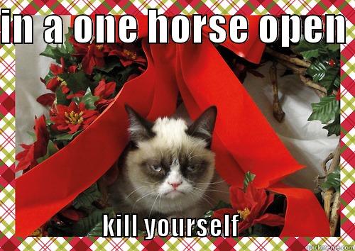 IN A ONE HORSE OPEN                                      KILL YOURSELF                       merry christmas