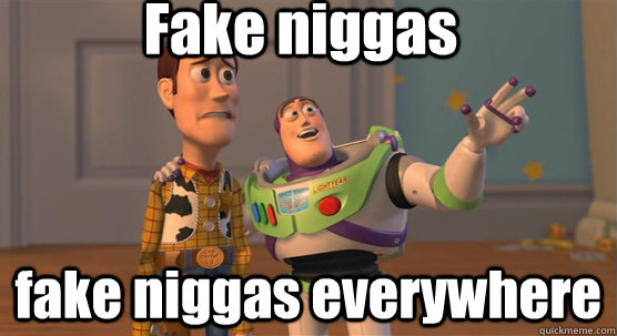 Fake niggas fake niggas everywhere  Toy Story Everywhere