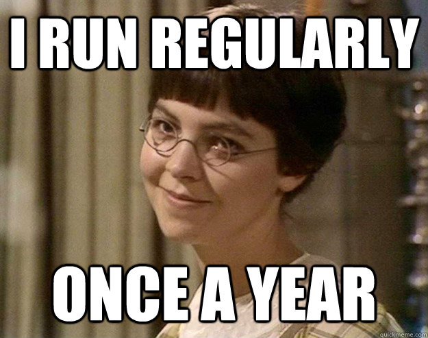 I run regularly  Once a year  Book Girl