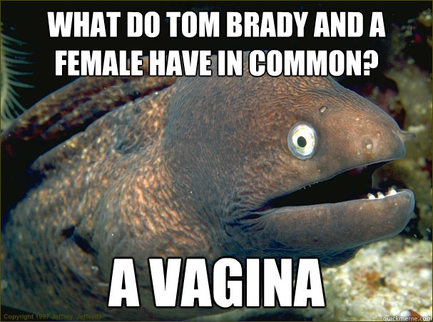 what do tom brady and a female have in common? a vagina  Bad Joke Eel