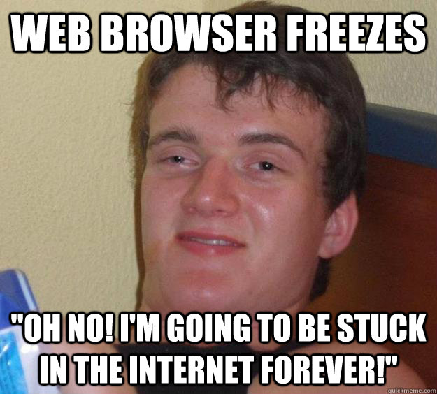 Web browser freezes 