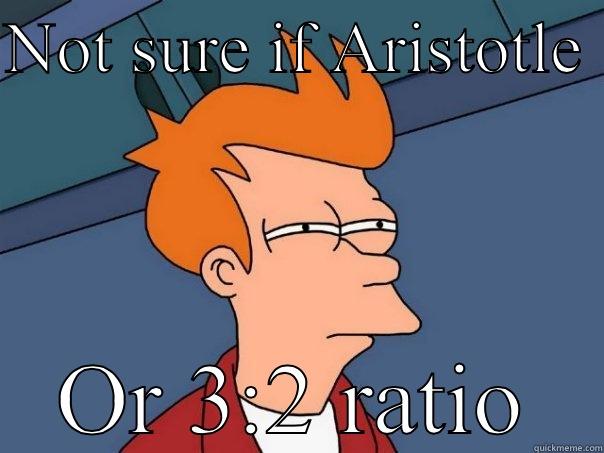 NOT SURE IF ARISTOTLE  OR 3:2 RATIO Futurama Fry