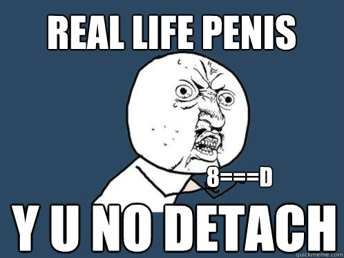 8===D Y U NO DETACH  REAL LIFE PENIS - 8===D Y U NO DETACH  REAL LIFE PENIS  Y U No