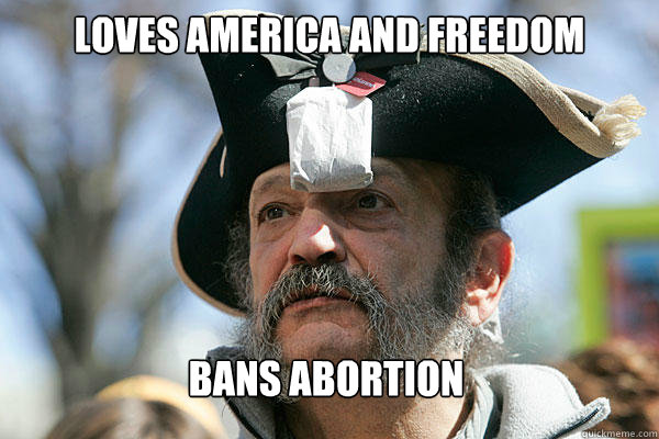 loves america and freedom bans abortion  Tea Party Ted