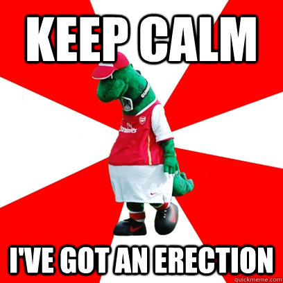 keep calm i've got an erection  GUNNERSAURUS