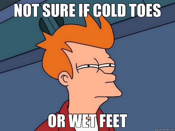 NOT SURE IF COLD TOES OR WET FEET  Futurama Fry