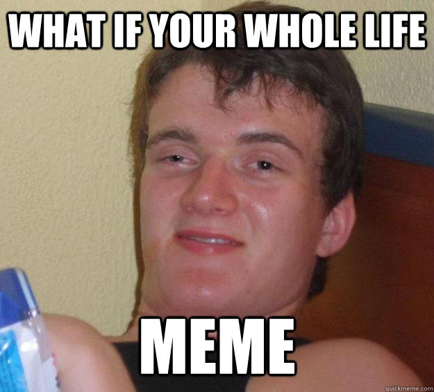 What if your whole life meme - What if your whole life meme  10 Guy