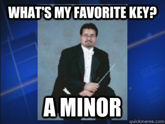 wHAT'S MY FAVORITE KEY? a mINOR  