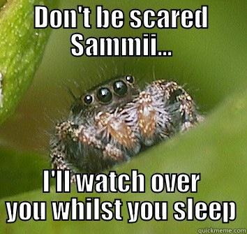 DON'T BE SCARED SAMMII... I'LL WATCH OVER YOU WHILST YOU SLEEP Misunderstood Spider