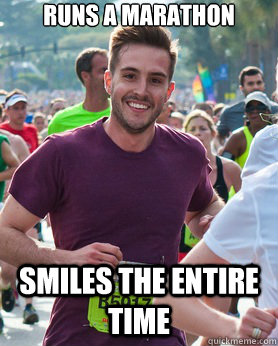 runs a marathon smiles the entire time - runs a marathon smiles the entire time  Ridiculously photogenic guy