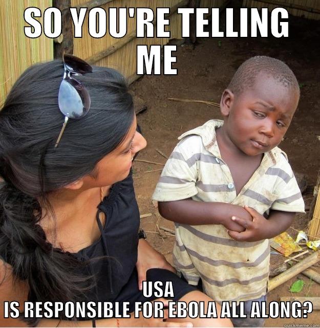 SO YOU'RE TELLING ME USA IS RESPONSIBLE FOR EBOLA ALL ALONG? Skeptical Third World Kid