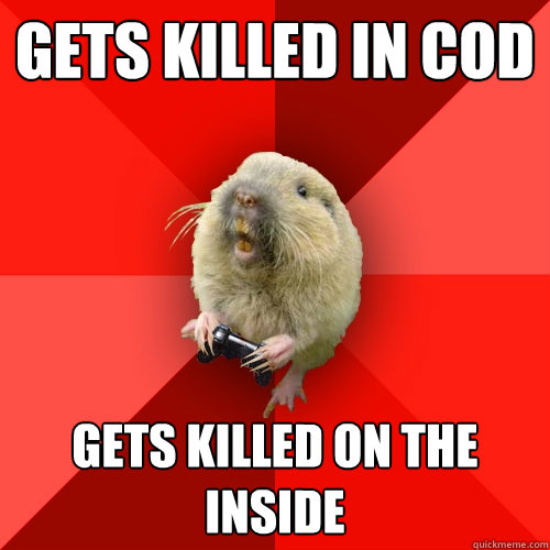 Gets killed in Cod gets killed on the inside  Gaming Gopher