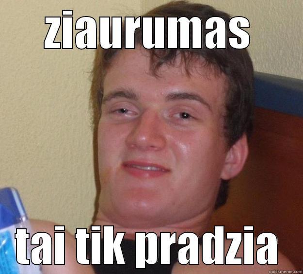 ZIAURUMAS TAI TIK PRADZIA 10 Guy