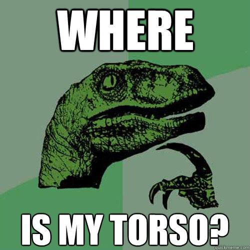 where is my torso?  Philosoraptor