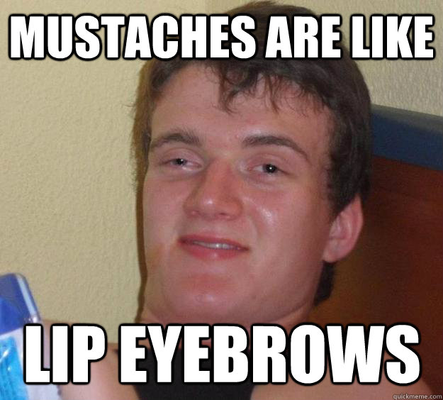 mustaches are like lip eyebrows  10 Guy