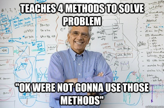 teaches 4 methods to solve problem 